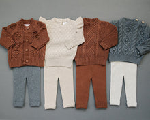 Load image into Gallery viewer, Dark Rust Knit Leggings