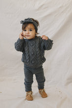 Load image into Gallery viewer, Charcoal Knit Leggings