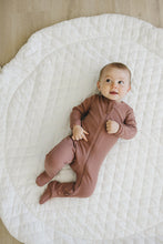 Load image into Gallery viewer, Dusty Rose Organic Cotton Ribbed Zipper