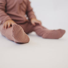 Load image into Gallery viewer, Dusty Rose Organic Cotton Ribbed Zipper