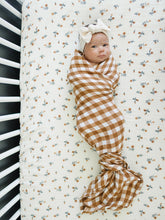 Load image into Gallery viewer, Cream Floral Muslin Crib Sheet