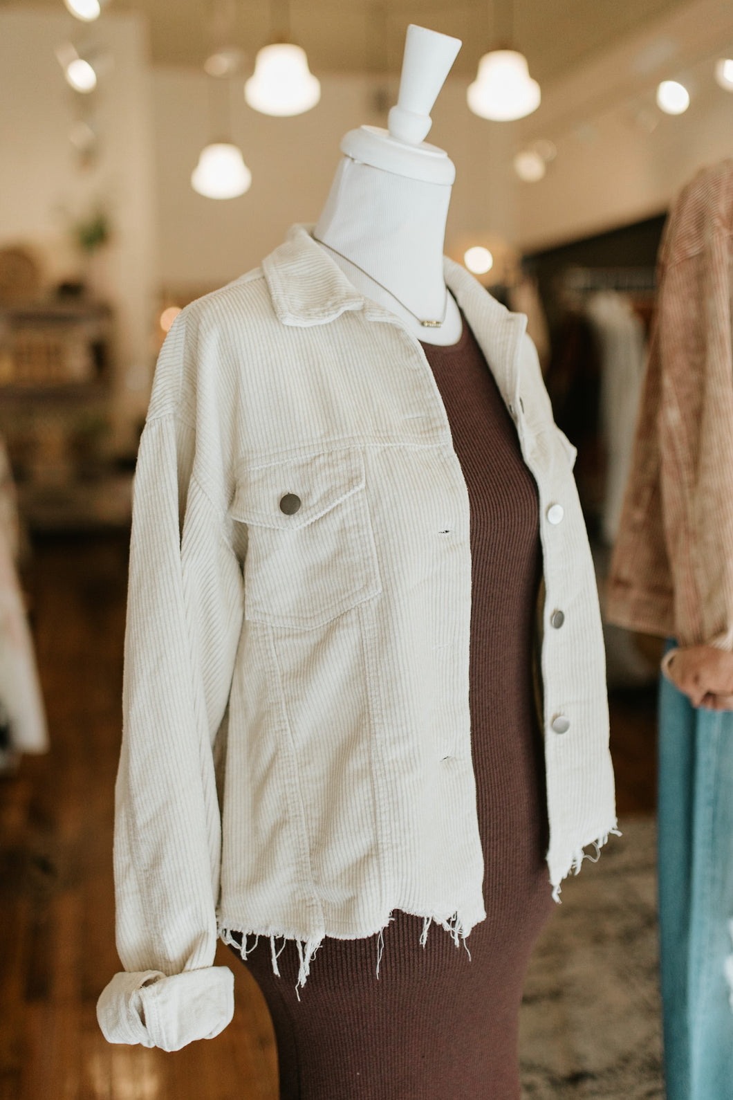 Rumors Destroyed Button Jacket