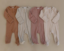 Load image into Gallery viewer, Dusty Rose Organic Cotton Ribbed Zipper